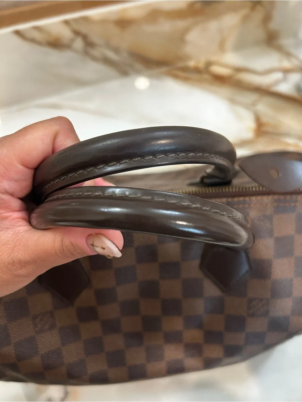 Louis Vuitton Brown Damier Ebene Duffel Bag